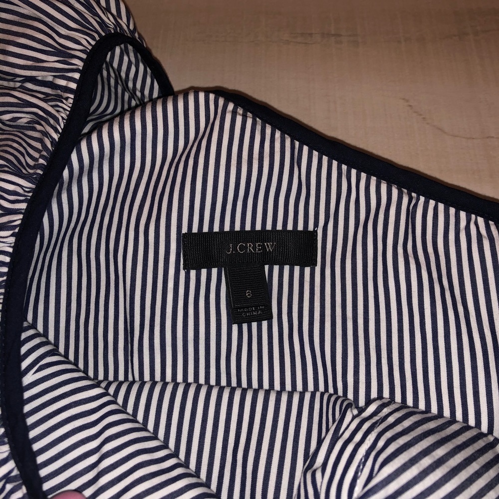 J. Crew Ruffle Striped One Shoulder Top - Picture 6 of 6